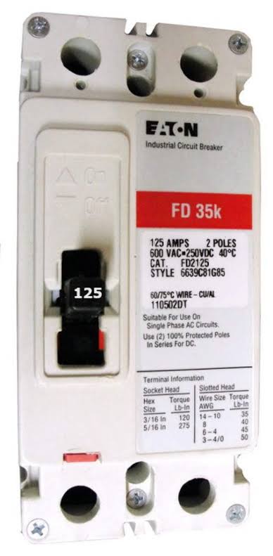 Breaker 2P Serie C 125A Eaton